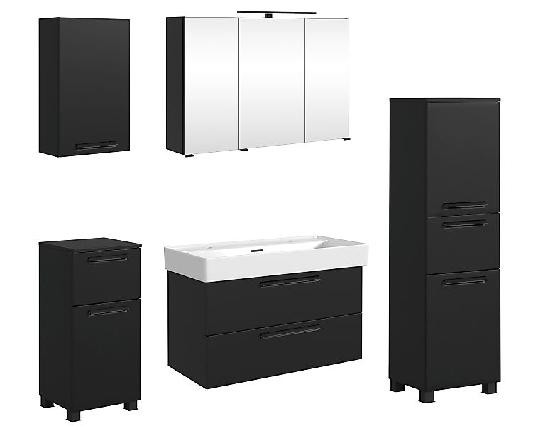 welltime Badmöbel-Set »SALVADA, 5tlg-Set, gedämpfte Scharniere, Softclose, günstig online kaufen