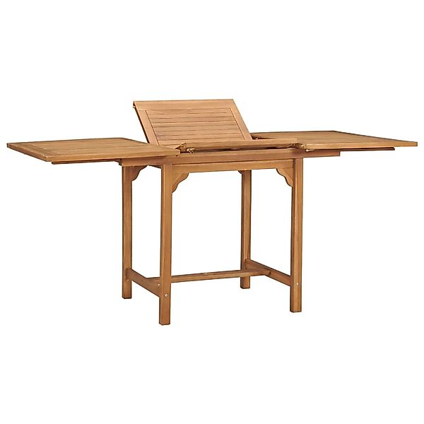 vidaXL Gartentisch Ausziehbar 110-160x80x75 cm Massivholz Teak 47420 günstig online kaufen