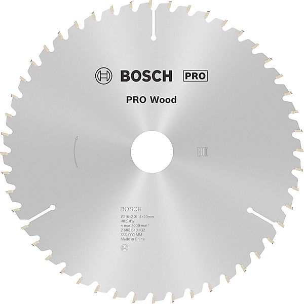 Bosch Kreissägeblatt Optiline Wood 216 mm x 2 mm x 30 mm 48 Zähne günstig online kaufen