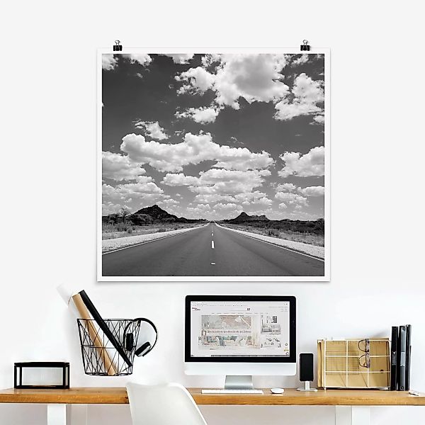 Poster - Quadrat Route 66 II günstig online kaufen