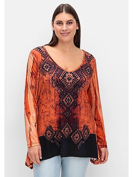 Sheego Langarmshirt Große Größen im Ethno-Stil, günstig online kaufen