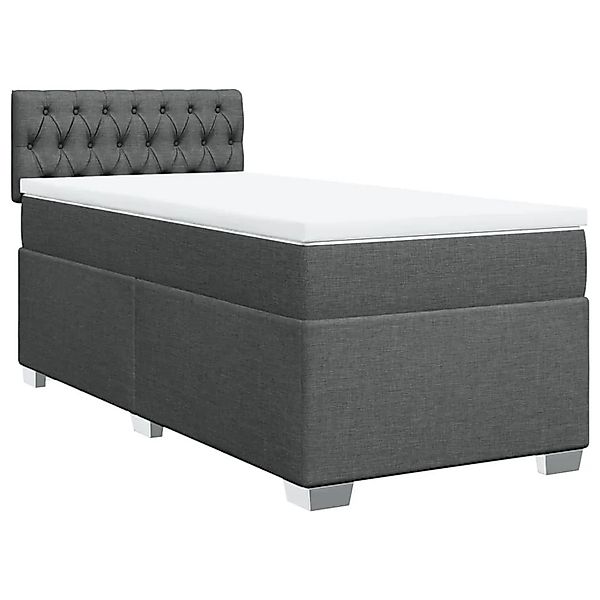vidaXL Boxspringbett mit Matratze Dunkelgrau 90x190 cm Stoff 3285751 günstig online kaufen