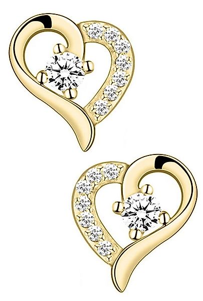 Limana Paar Ohrstecker 925 Sterling Silber Herz Rosegold Gold Rosa Herzohrr günstig online kaufen