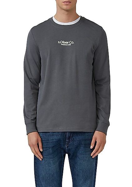 s.Oliver Langarmshirt mit Logo Schriftzug günstig online kaufen