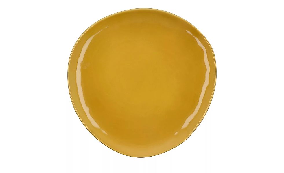 Deko Teller - gelb - Keramik - 3 cm - Dekoration > Dekoschalen - Möbel Kraf günstig online kaufen