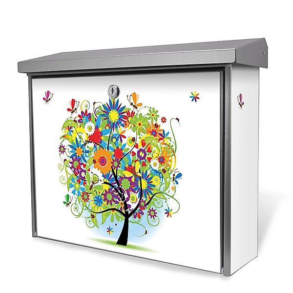 Banjado Briefkasten Edelstahl 38.5x31.5x12cm Ohne Zeitungsfach Inkl. Montag günstig online kaufen