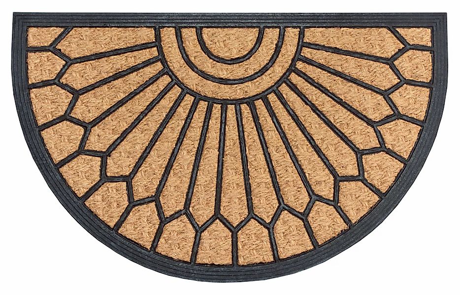 HANSE Home Fußmatte "Mix Mats Gummi-Kokos Halbrund Geometric Ornament, Türm günstig online kaufen