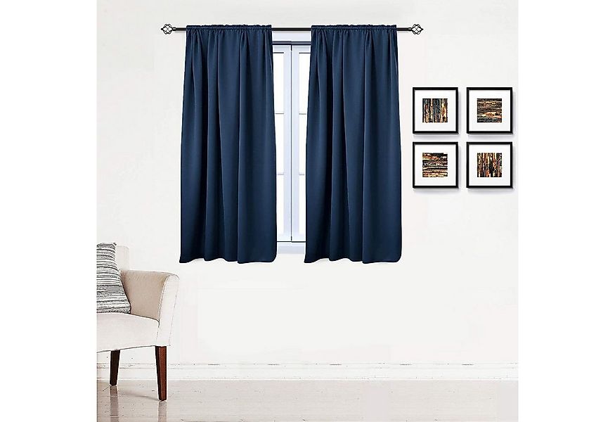 Woltu Gardine (2 St), Kräuselband für Schiene, Thermo-/Verdunklungsvorhang günstig online kaufen