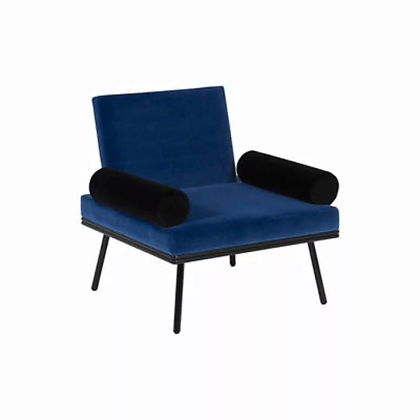 Gepolsterter Sessel Rue du Mail textil blau / Exklusiv - Lelièvre Paris - B günstig online kaufen