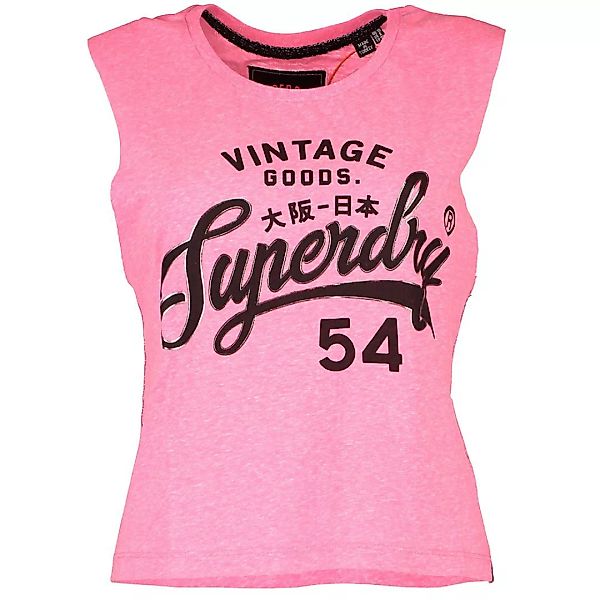 Superdry 54 Goods Rock Ärmelloses T-shirt M Neon Pink Snowy günstig online kaufen