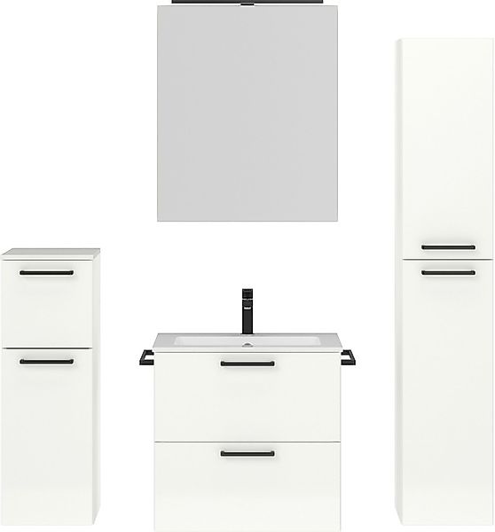 nobilia® Badmöbel-Set »Tolvina«, (4 St., vormontiert, mit Soft-Close), inkl günstig online kaufen