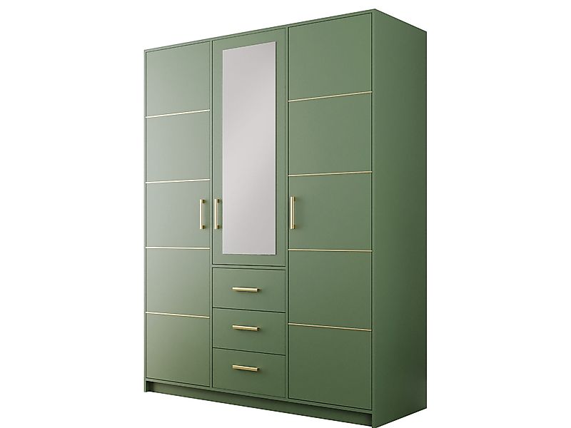 Compleo Kleiderschrank mit goldfarbenen Elementen und günstig online kaufen