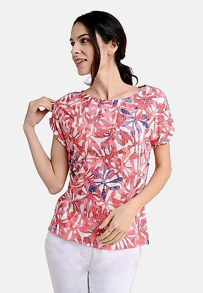 BICALLA T-Shirt Shirt mit Blüten-Print in Rot/Blau (1-tlg) günstig online kaufen