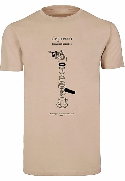 MisterTee T-Shirt "MisterTee Depresso T-Shirt Round Neck" 1 Stk. günstig online kaufen