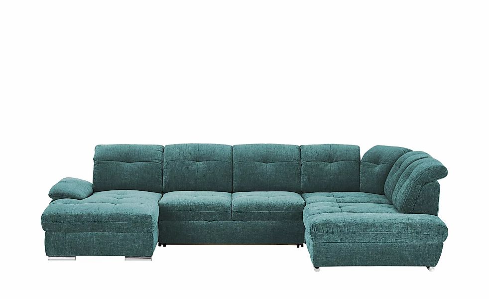 Wohnlandschaft  Gladys ¦ türkis/petrol ¦ Maße (cm): B: 377 H: 103 T: 246.0 günstig online kaufen