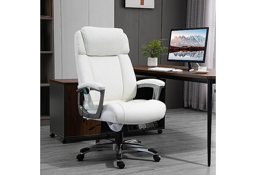 Vinsetto Schreibtischstuhl Ergonomischer Stuhl, Einstellbare aus Kunstleder günstig online kaufen