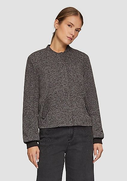 s.Oliver Funktionsjacke Indoor-Jacke Melierter Blouson mit Druckknöpfen günstig online kaufen