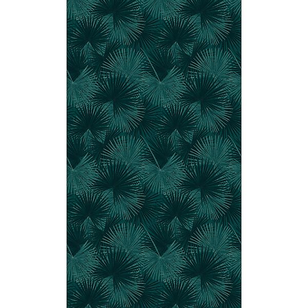 A.S. Creation Fototapete Farn Blätter 1,59 m x 2,8 m Petrol-Schwarz FSC® günstig online kaufen