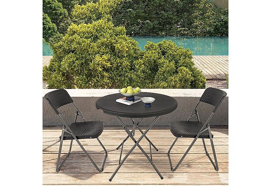 Sekey Balkonset Balkonmöbel Set 2 Personen Platzsparend Balkonset aus Polyr günstig online kaufen