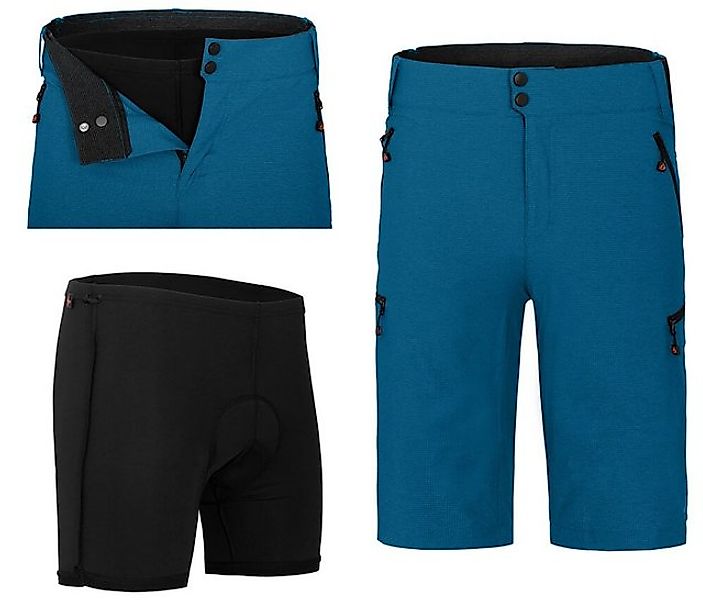 Fahrradhose PORVOO Bermuda (mit gepolsterter Innenhose) Herren Radshorts, r günstig online kaufen