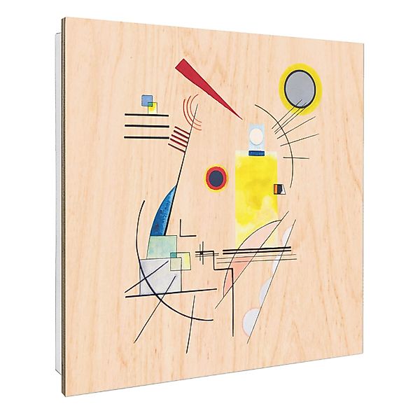Banjado Großer Schlüsselbox Holz 30x30cm Weiß Scharnier Rechts 50 Haken Sch günstig online kaufen