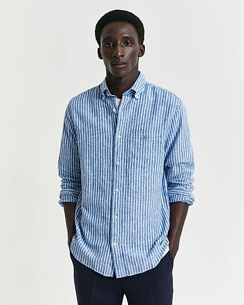 Gant Langarmhemd REG COTTON LINEN STRIPE günstig online kaufen