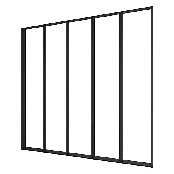 AICA 120X140cm 5-teilig Schwarz Badewannenfaltwand Faltwand Badewannenaufsa günstig online kaufen