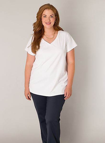 Base Level Curvy V-Shirt "Lilly", mit Stretch günstig online kaufen