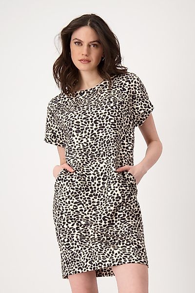 Monari Shirtkleid Eingrifftaschen mit allover Animalprint günstig online kaufen