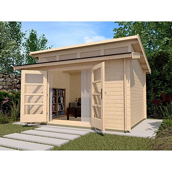 Weka Holz-Gartenhaus Natur Pultdach Unbehandelt 300 cm günstig online kaufen