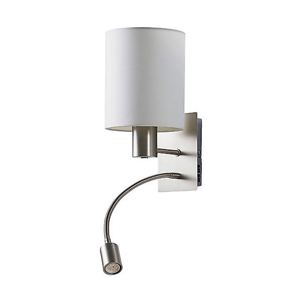 Lindby Wandleuchte Wandlampe Innen Shajan 9620920 Modern in Weiß aus Textil günstig online kaufen