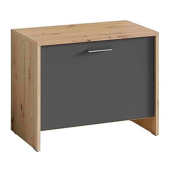 riess-ambiente Schuhschrank BENNO 60cm grau-braun– Schuhkipper in Holz-Opti günstig online kaufen