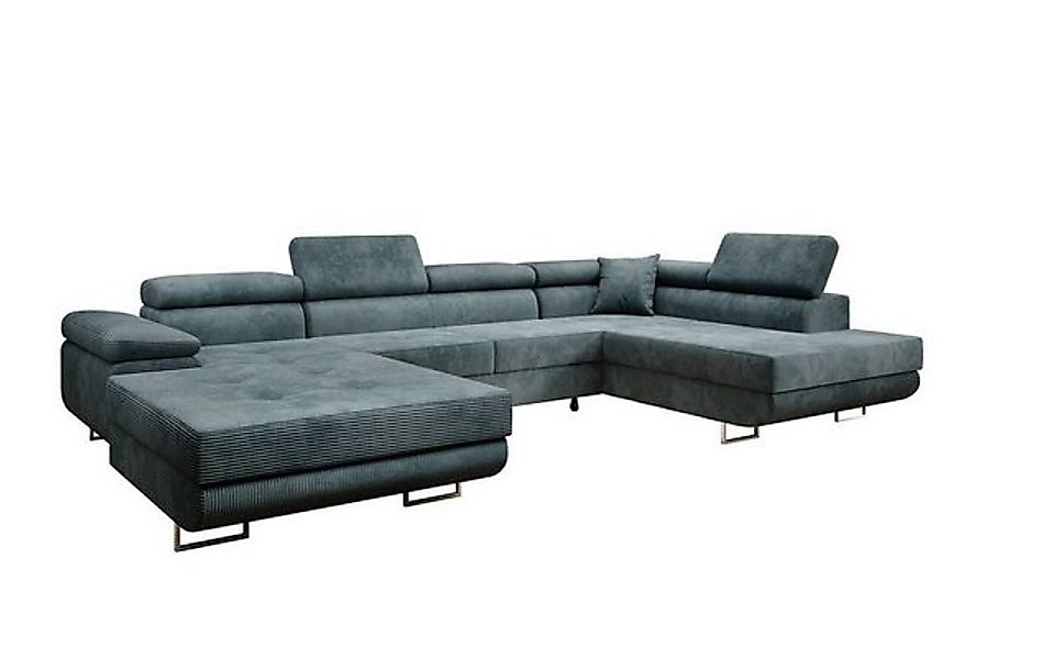 Luxusbetten24 Schlafsofa Designer Sofa Lago Cord, mit Stauraum und Schlaffu günstig online kaufen