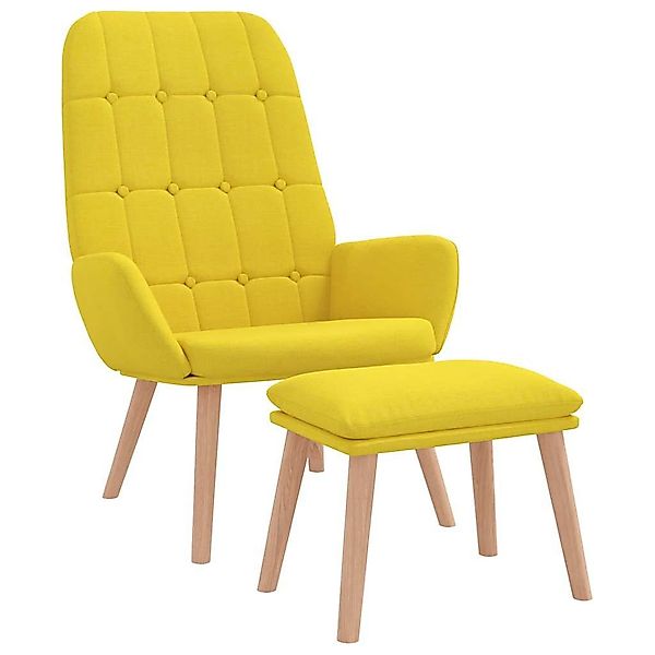 vidaXL Sessel Relaxsessel mit Hocker Hellgelber günstig online kaufen