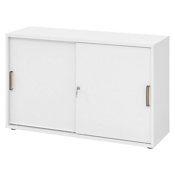 bümö Aktenschrank office Schiebetürenschrank Dekor: Weiß - Griffe: Streifen günstig online kaufen