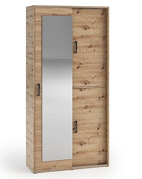 Beautysofa Garderobenschrank Lang (modern / loft Stil, Kleiderschrank mit T günstig online kaufen