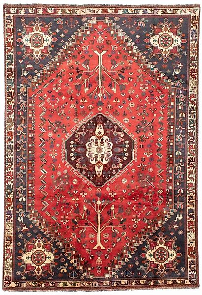 morgenland Wollteppich »Shiraz Medaillon Rosso 302 x 207 cm«, rechteckig günstig online kaufen