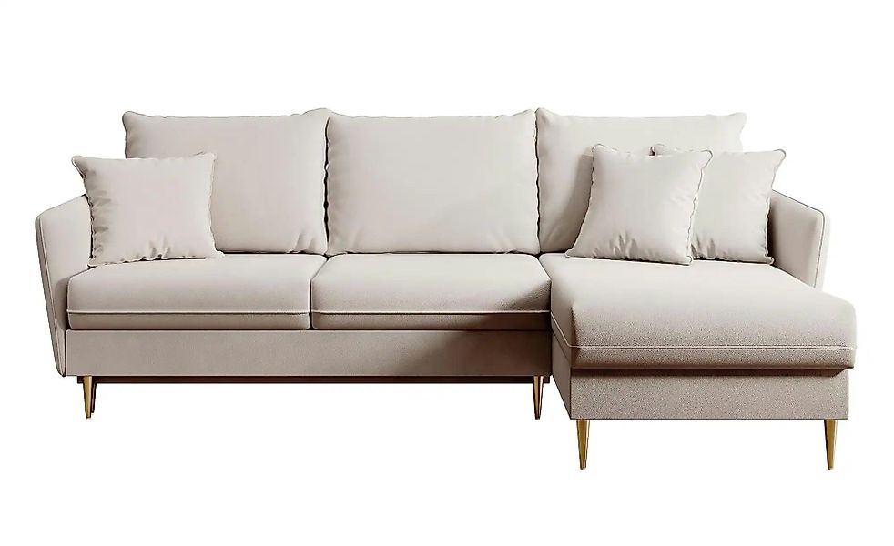 Ecksofa mit Schlaffunktion Volio ¦ beige ¦ Maße (cm): B: 223 H: 88 Polsterm günstig online kaufen