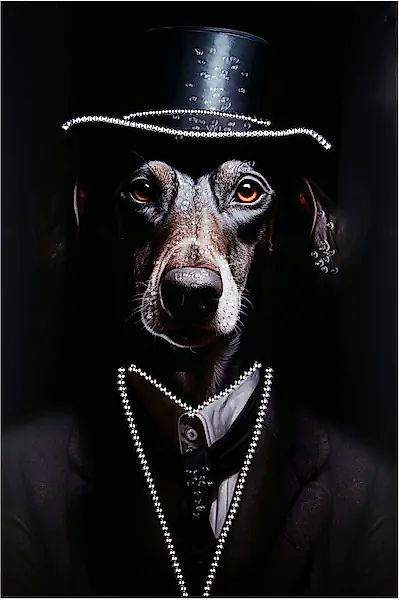 MIRRORS AND MORE Kunstdruck »LINUS« 1 Stk. tlg. Mix aus Tierporträt und Mod günstig online kaufen