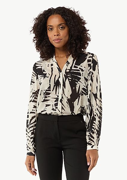 Comma Langarmbluse Gemusterte Bluse im Relaxed günstig online kaufen