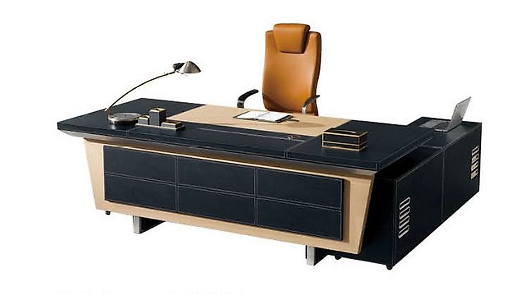 Xlmoebel Aktenschrank Zweiteiliges Büromöbel-Set mit Schreibtisch, Leder-Ho günstig online kaufen