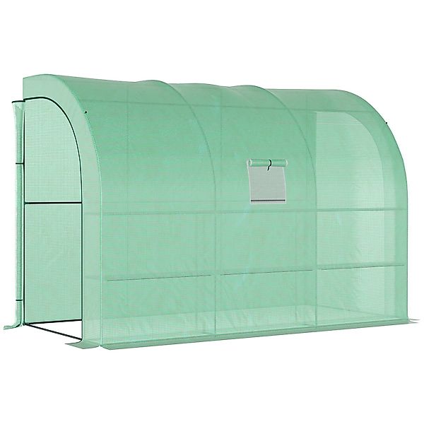Outsunny Foliengewächshaus mit Regale, Fenster, winterfest günstig online kaufen