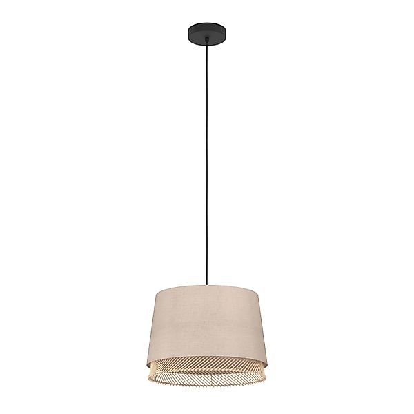 Eglo Pendelleuchte Tabley Schwarz Ø 38 cm x 110 cm 1-flammig günstig online kaufen