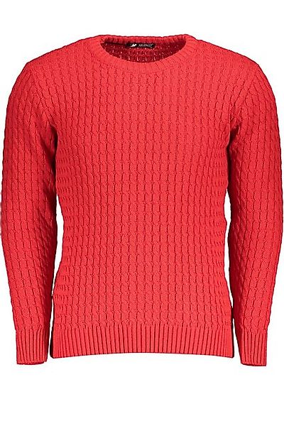 U.S. GRAND POLO Strickpullover Stylischer Herrenpullover in Rot mit Rundhal günstig online kaufen