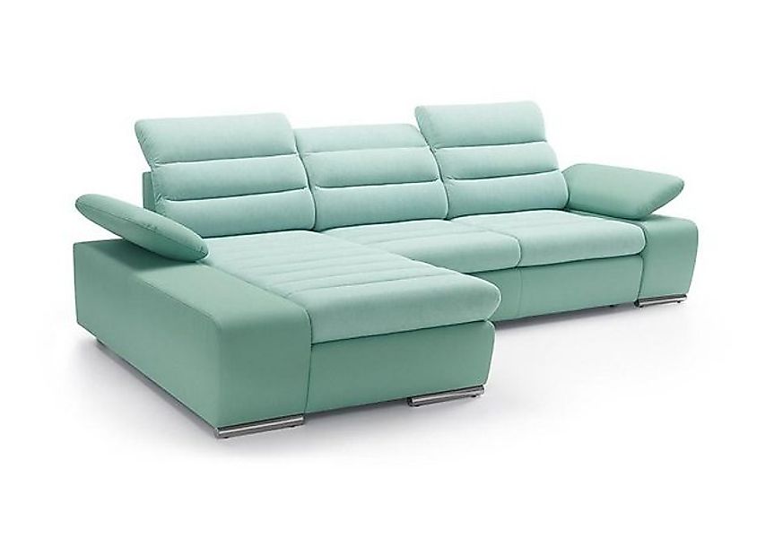 Xlmoebel Sofa Moderne Eckcouch mit Schlaffunktion aus Leder und Stoffbezug günstig online kaufen