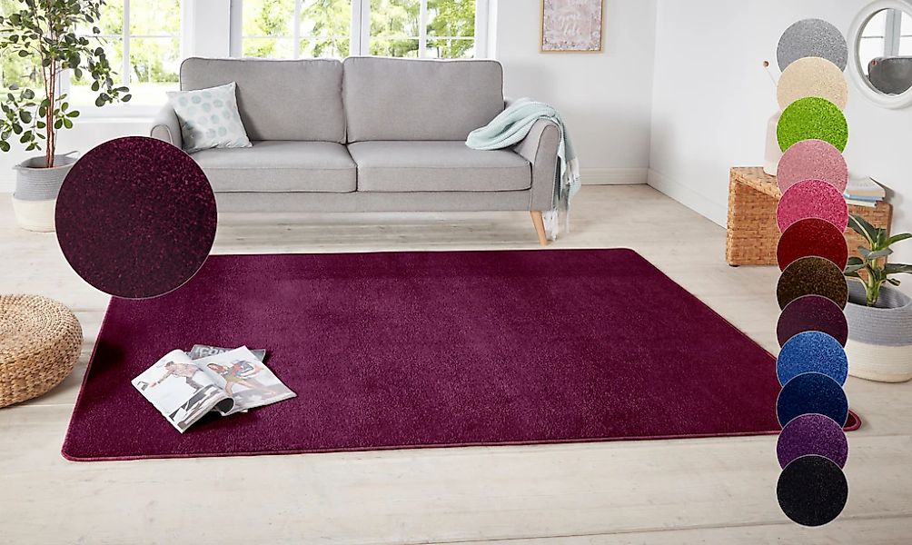 HANSE Home Teppich "Shashi" rechteckig 8,5 mm Höhe Kurzflor, Unifarben, Läu günstig online kaufen