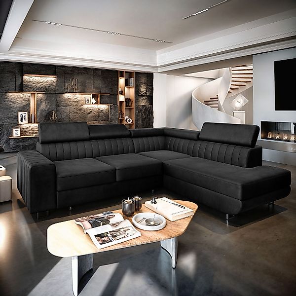 Masseno Ecksofa NOLA mit Schlaffunktion L-Form, günstig online kaufen