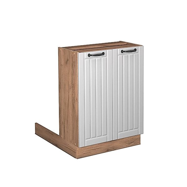 Vicco Unterschrank Fame-Line, Weiß Landhaus/Goldkraft Eiche, günstig online kaufen