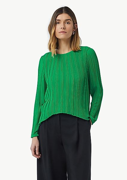 comma Langarmbluse Bluse Plissierte Chiffonbluse mit günstig online kaufen