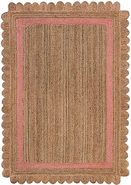 FLAIR RUGS Teppich »Grace«, rechteckig, 4 mm Höhe, Jute Teppich mit Wellens günstig online kaufen